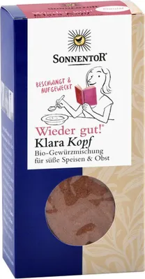 Zdjęcie produktu dla Sonnentor 465322, Przyprawy w proszku, 70 g, Kardamon, Cynamon, Goździki, Gałka muszkatołowa, 315 kcal, 1307 kJ, 11,42 g