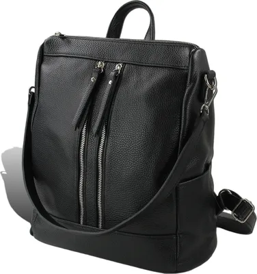 Produktbild von Toscanto Rucksack schwarz Leder Cityrucksack D2ORT100RS