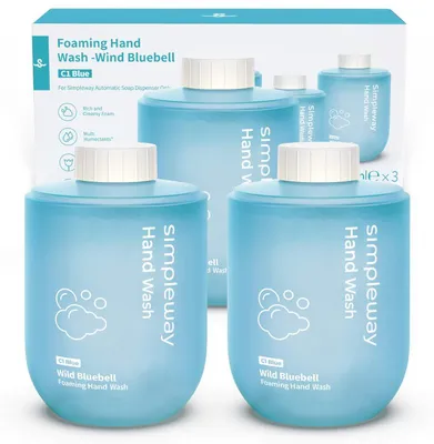 Zdjęcie produktu dla Mydło w piance Simpleway do automatycznego dozownika 3-PACK Simpleway Zapach: Wild Bluebell,