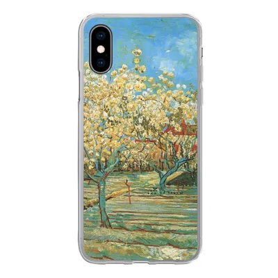 Produktbild von MuchoWow® Handyhülle Schutzhülle Hülle für iPhone X Blühender Obstgarten - Vincent van Gogh Silikon Softcase Handy Hülle - Handyhülle