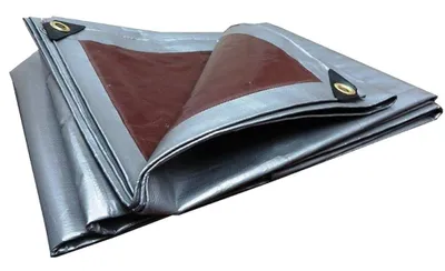 Produktbild von Abdeckplane 210g/m² Silber 4 x 4m wasserdicht Plane mit Ösen Gewerbeplane Bauplane Bootsplane für Pool LKW Holz Boot Camping Meterware Sandkasten Outdoor Gartenmöbel Trampolin Holzstapel
