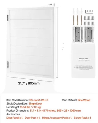 Immagine prodotto di Porta a battente, struttura in legno massiccio, installazione semplice, tipo 1