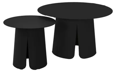 Produktbild von Lesli Living Beistelltisch 2er Set Oslo Anthracite
