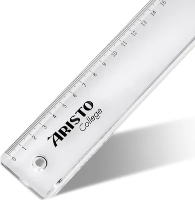 Produktbild von Aristo College Lineal 50 cm transparent, mit Facette und Tuschekante