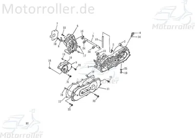 Produktbild von SMC Haltebügel Kurbelgehäuse Kontra T 50 50kmh 50ccm 2Takt Motorroller.de Halter Träger Halterung Befestigungsbügel Halteblech Topcaseträger Scooter