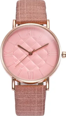 Produktbild von Moderne Quilted Uhr für Damen – Elegantes Design in Rosa KP12389