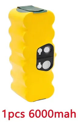Obrázek produktu pro Baterie pro robotický vysavač – náhradní baterie – 14,4V, 6000 mAh, Ni-MH – Kompatibilní s modely řady 500, 530, 510, 770, 600, 700, 800, 900 – barva: tmavě khaki