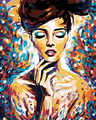 Produktbild von Diamondi - Diamond painting - FRAU IN FARBEN, 40X50 cm, ohne Keilrahmen