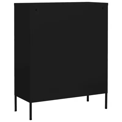 Produktbild von Lagerschrank Schwarz 80x35x101,5 cm Stahl