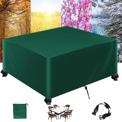 Obrázok produktu pre Obdĺžniková plachta na záhradný nábytok – Vodotesná plachta na záhradný nábytok – 420D Oxford – 140 x 68 x 91 cm – Zelená