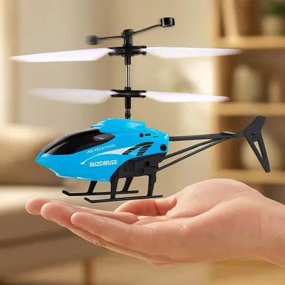 Produktbild von Induktions Hubschrauber mit USB-Ladekabel – Flugspielzeug mit LED-Licht, Indoor & Outdoor Spielzeug für Kinder