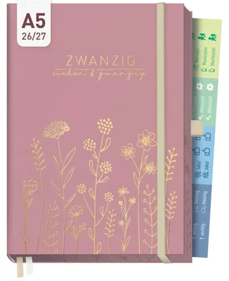 Produktbild von Business-Timer Deluxe 2026/2027 / 17 Monate / A5 / Fine Flowers Rosé / Häfft-Verlag