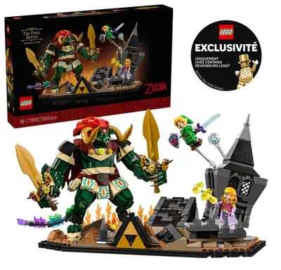 Produktbild von LEGO The Legend of Zelda: Ocarina of Time - Der finale Kampf - Modellbau für Erwachsene mit Ganon Figur und 3 Minifiguren inkl. Link - Gaming Zimmerdeko - DIY Geschenkidee für Fans - 77093