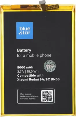 Zdjęcie produktu dla BATERIA odpowiednia dla Xiaomi Redmi 9A// 9C/POCO M2 Pro (BN56) 5000 mAh Li-Ion Blue Star