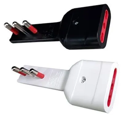 Imagen del producto de Adaptador ultrafino de 16A ROSI, 2P+T - Enchufe de 10/16A, 2P+T, color
