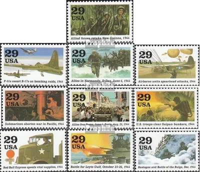 Produktbild von Briefmarken USA 1994 Mi 2460-2469 (kompl.Ausg.) postfrisch Zweiter Weltkrieg