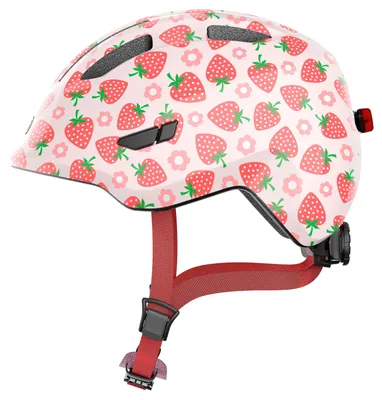 Produktbild von ABUS Helm Smiley 3.0 LED rosa strawberry M