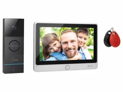 Produktbild von Byron DIC-24112 Kabelgebundene Video-Türsprechanlage, 17,8 cm (7"), 800 x 480 Pixel, 1280 x 720 Pixel, CMOS, 25,4 / 4 mm (1 / 4"), 90°