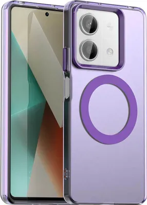 Produktbild von Magnetisch Hülle für Xiaomi Redmi Note 13 5G / Poco X6 Neo 5G, Schlank Durchscheinend Matt Stoßfest Handyhülle Lila