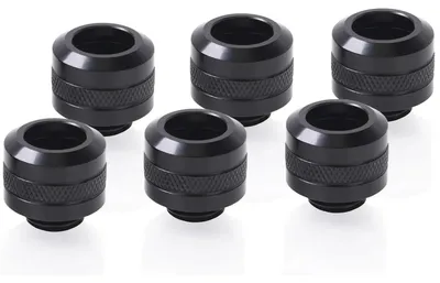 Produktbild von Alphacool 17475, Anpassungssatz, Messing, Schwarz, 1/4", 20 mm, 2,2 cm