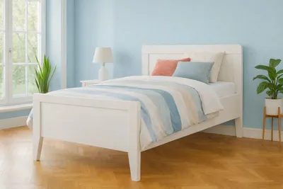 Produktbild von Seniorenbett 90x190 höhenverstellbares Komfortbett weiss #3113