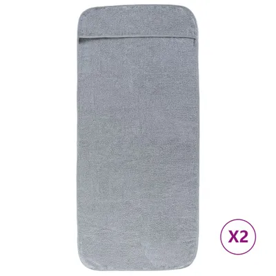 Obrázok produktu pre vidaXL Plážové uteráky 2 ks. Sivé 75x200 cm Tkanina 400 GSM
