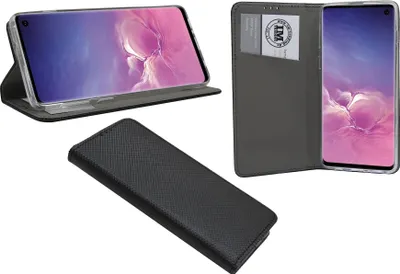 Zdjęcie produktu dla cofi1453® "Inteligentne" etui książkowe kompatybilne z Samsung Galaxy S10 G973F etui na telefon etui portfelowe pokrowiec ochronny z funkcją podstawki, miejsce na kartę czarny