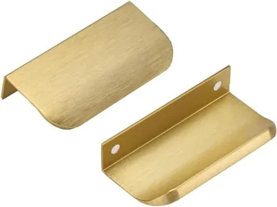 Image de Poignées de porte discrètes en alliage d'aluminium, lot de 10, 80 mm, pour meubles