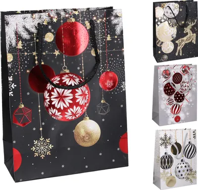 Produktbild von Geschenktüte M 26x32x10 cm Weihnachten