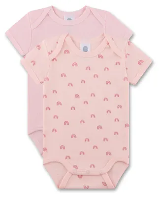 Produktbild von Sanetta Baby-Body kurzarm (Doppelpack) rosa Regenbogen 80