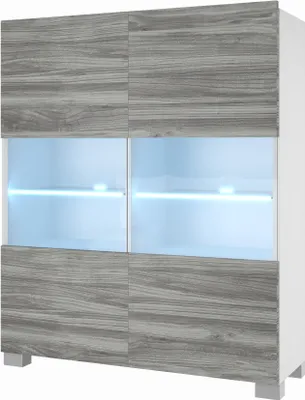 Immagine prodotto di BELINI cassettiera credenza soggiorno camera da letto armadio a colonna con luci LED (legno glamour)