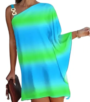 Imagen del producto de Vestido de verano - Corte holgado - Azul celeste