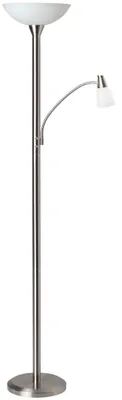 Produktbild von BRILLIANT LED Deckenfluter Lucy | Standleuchte mit Lesearm | eisen | Metall/Glas | 180 cm | 1x E27 max. 5 W | 1x E14 max. 3 W