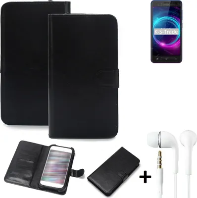 Produktbild von K-S-Trade Wallet Case Handyhülle kompatibel mit BQ Mobile BQ-5046L Choice LTE Schutzhülle Flip cover Flipstyle Tasche Hülle Flipcover Slim Bumper