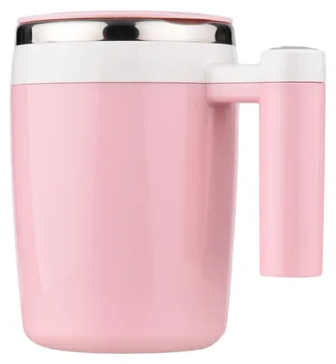Obrázek produktu pro 380 ml samomíchací šálek s víčkem, automatický magnetický míchací šálek na kávu, elektrický šálek na kávu z nerezové oceli, samomíchací, na kávu, mléko, kakao, horkou čokoládu, čaj
