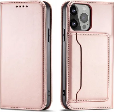 Produktbild von Magnetkartenhülle für iPhone14 Pro Max mit Ständer, Pink