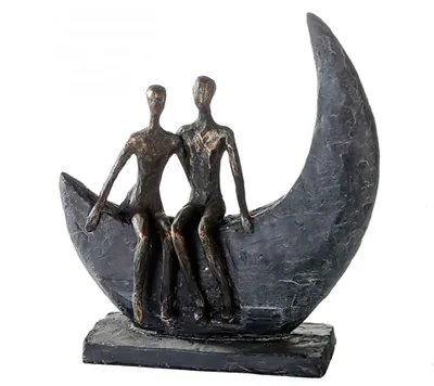 Produktbild von Casablanca by Gilde Dekofigur Skulptur Moon bronzefarben H. 23 cm,79616