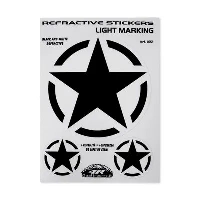 Produktbild von Aufkleber Reflektierende Militärstern-Sticker 9 x 13 cm