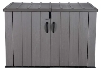 Produktbild von Lifetime Greg Kunststoff Mülltonnenbox 3x240 L| Grau/Braun 108x191x132 cm