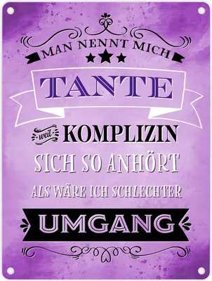 Produktbild von Man nennt mich Tante Metallschild in 15x20 cm