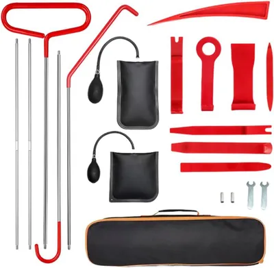Produktbild von Autotüröffner Set 20-teilig, mit Luftpumpe und Keilen, für Autoreparatur
