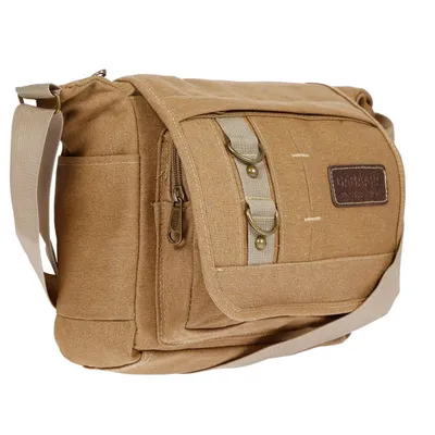 Produktbild von Damen Tasche Schultertasche Freizeittasche Umhängetasche aus Canvas in verschiedenen Farben Khaki