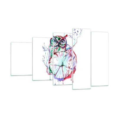 Produktbild von Bilder auf glas - Eule intelligent Geschöpf Kinder - 100x60cm - Glasbilder - Wandbilder - Kunstdruck - zum Aufhängen bereit - Wanddekoration aus Glas - Glas Bilder - Wandbild auf Glas - GEG100x60-2984