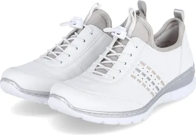 Produktbild von Rieker L3259-80 Damen Slip-On-Sneaker Weiß Textil-Synthetik-Mix  Größe: 40