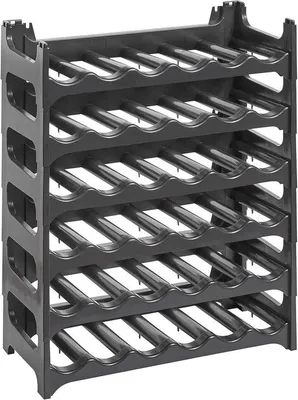 Immagine prodotto di Scaffale modulare per 36 bottiglie, portabottiglie, impilabile, mobile
