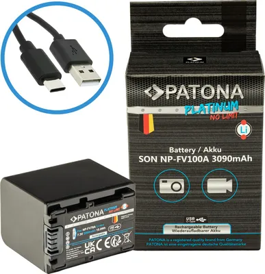 Produktbild von PATONA 1395, Sony, 3090 mAh, 7,4 V, Lithium-Ion (Li-Ion)