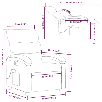 Image de vidaXL Fauteuil de massage électrique gris similicuir