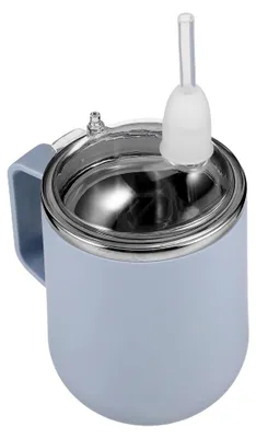 Produktbild von Edelstahlbecher mit Strohhalm für Senioren