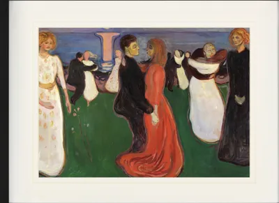 Produktbild von Edvard Munch Gerahmtes Bild Mit Edlem Passepartout | Wand-Bilder | Im Bilderrahmen - Der Tanz Des Lebens, 1899 (60 x 80 cm)
