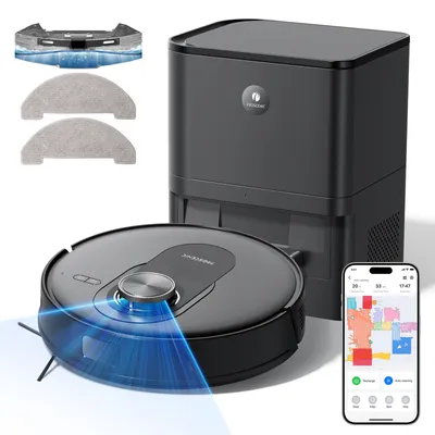 Produktbild von Proscenic Q8 Max Staubsauger Roboter, Saugroboter mit Wischfunktion, 6000Pa, 200 min, Alexa, Google Home, Siri oder IFTTT, 360° LiDAR-Navigation, , 2L